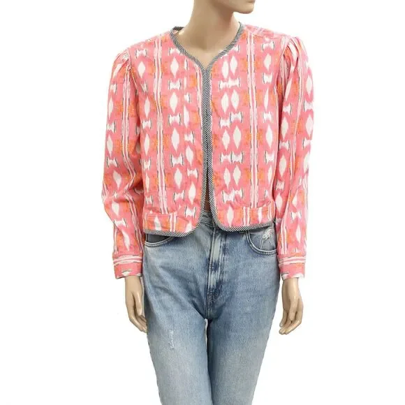 Kerri Rosenthal Morgan Ikat Beau-Lero in Multi Jacket Top Ikat Cotton L 280937 - Picture 3 of 8